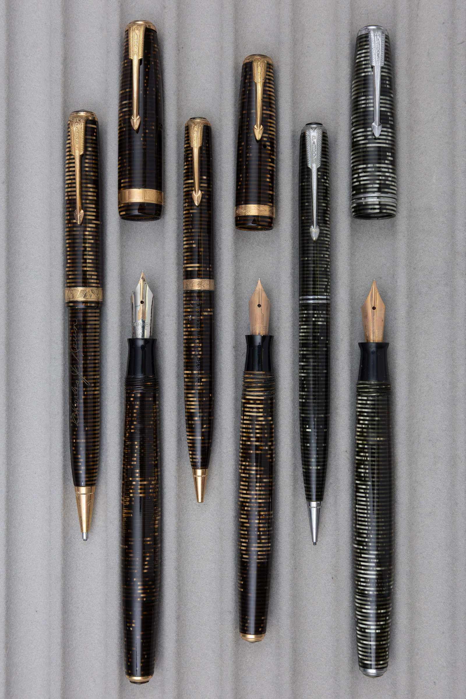 Parker Vacumatic Fountain Pen Sets, Boxed (3) - 3