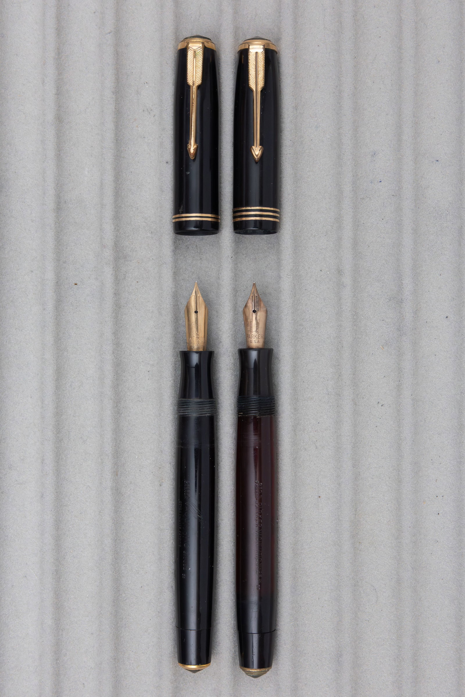 Parker Vacumatic Crystal and Longitudinal Stripe Fountain Pens - 2