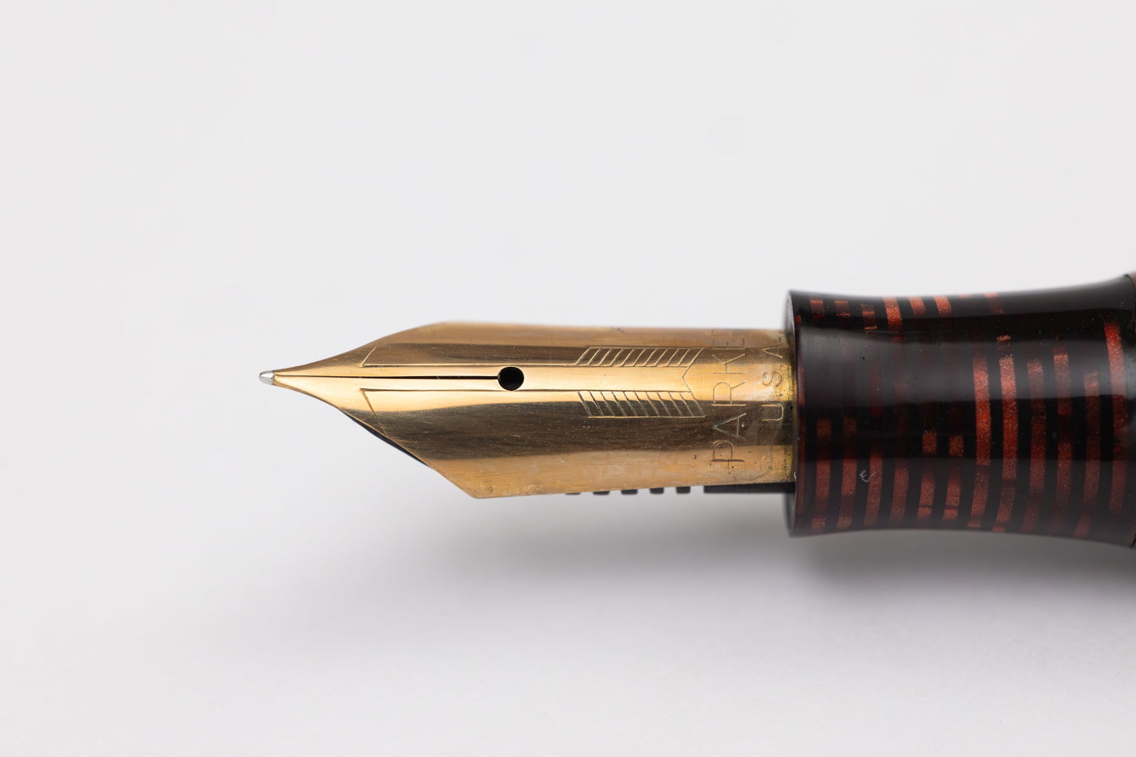 Parker Vacumatic Oversized Burgundy Pearl Fountain Pen - 3