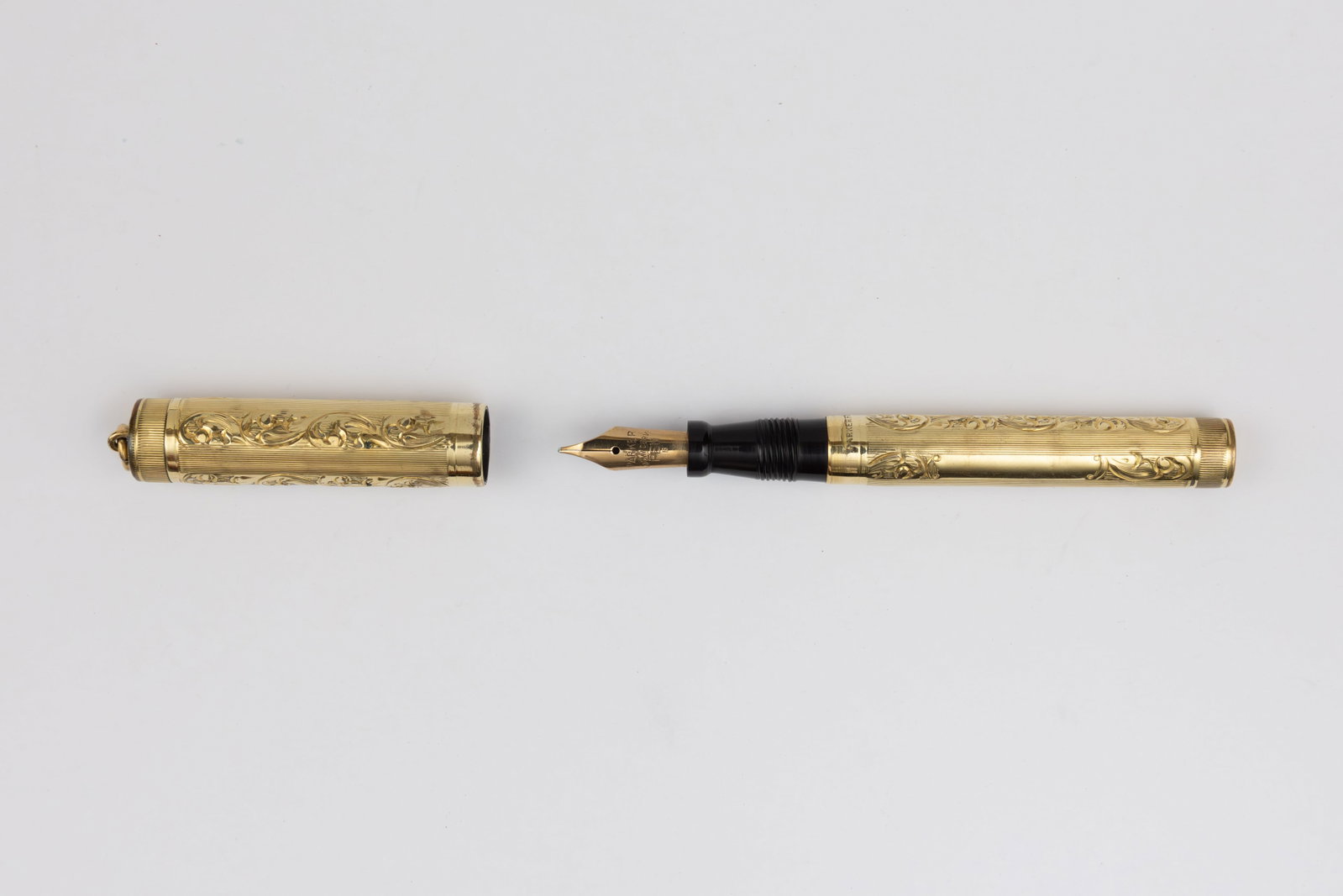 Parker Lucky Curve 205 Gold Filled Ring Top Fountain Pen - 2