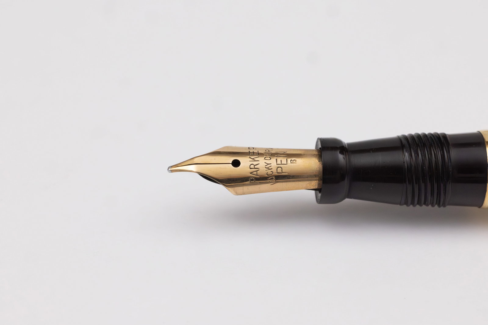 Parker Lucky Curve 205 Gold Filled Ring Top Fountain Pen - 3
