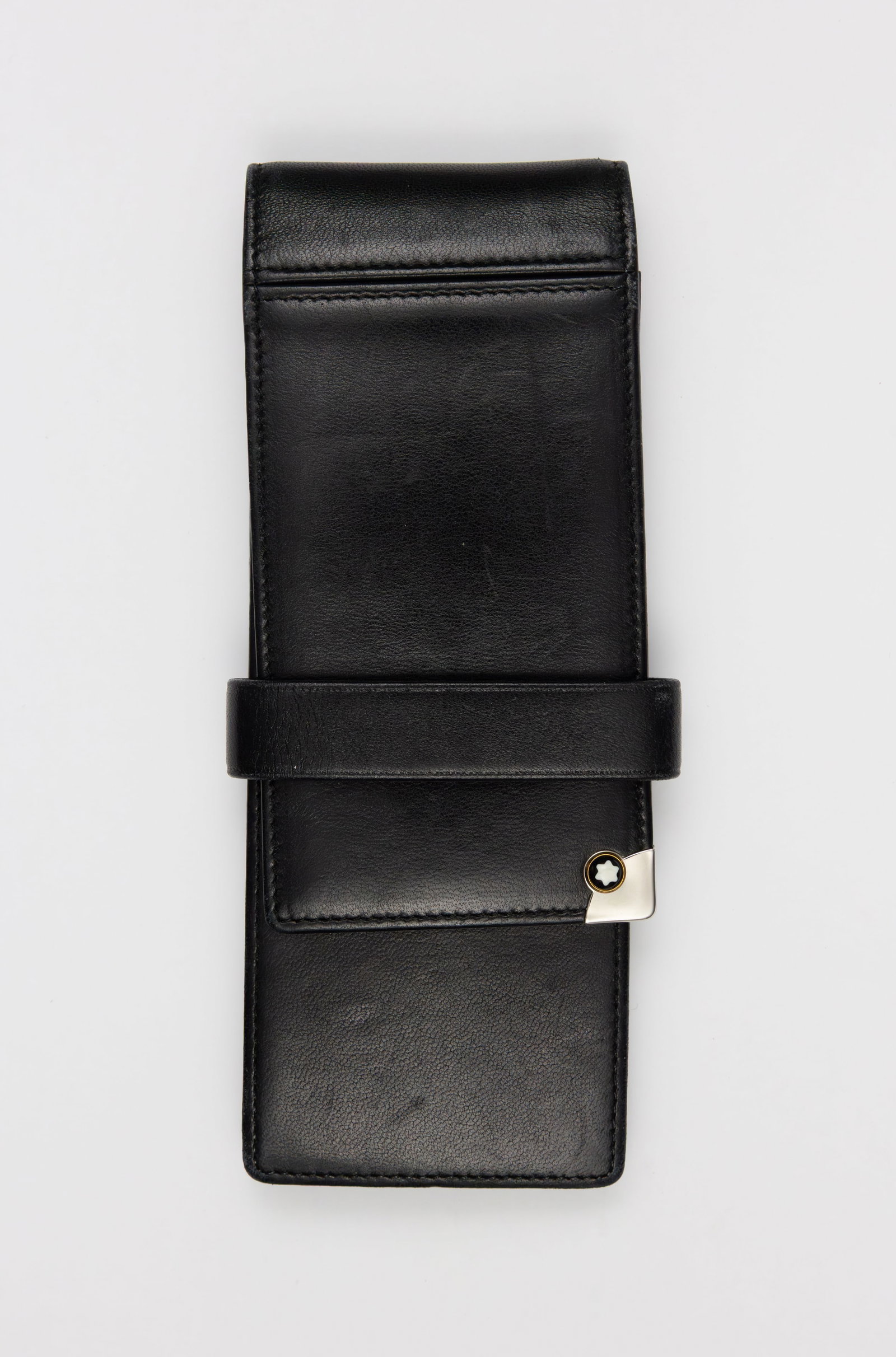 Montblanc Black Leather 3 Fountain Pen Case (1 of 2)