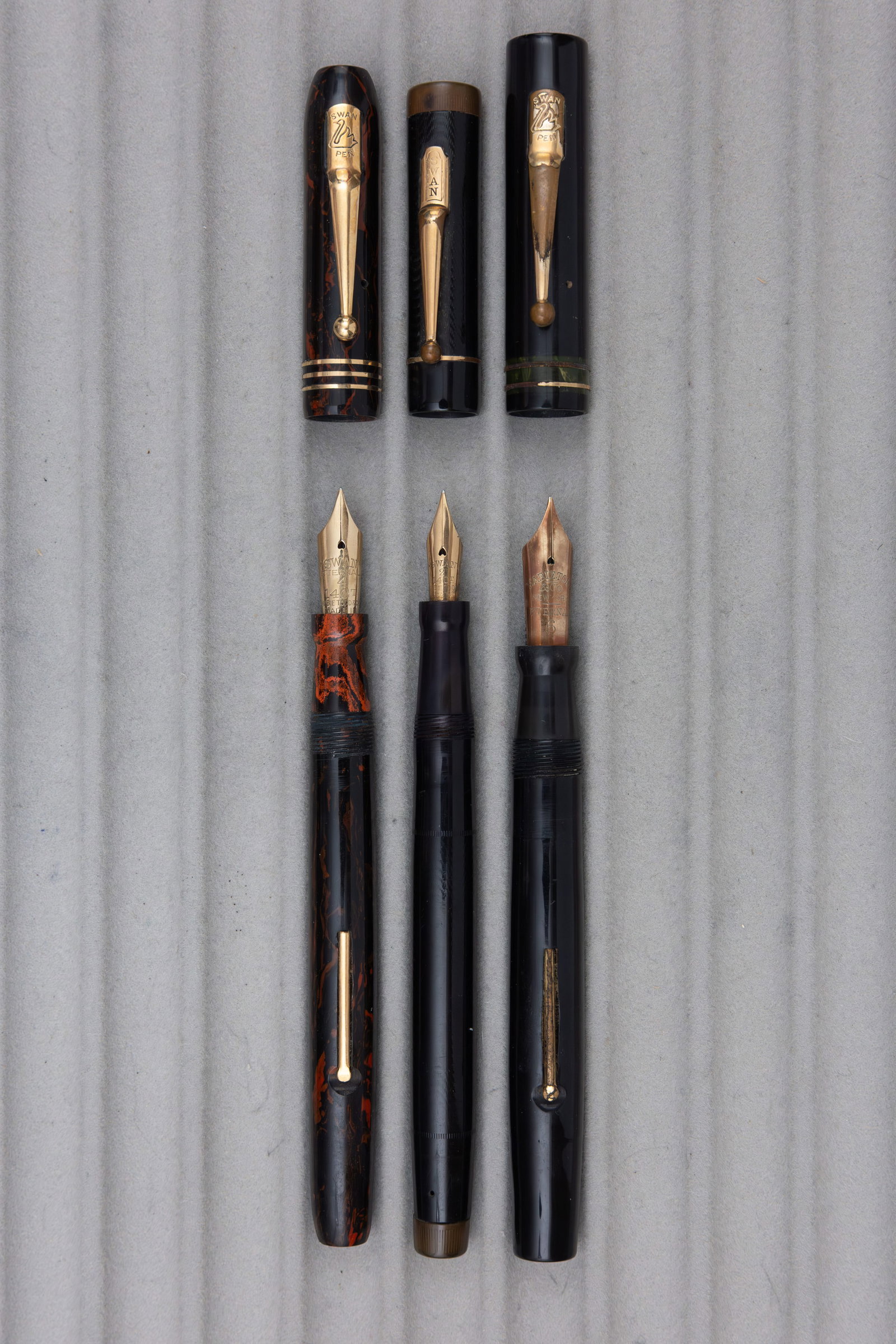 Mabie Todd Swan 46, 44 and L20/6 Fountain Pens - 2