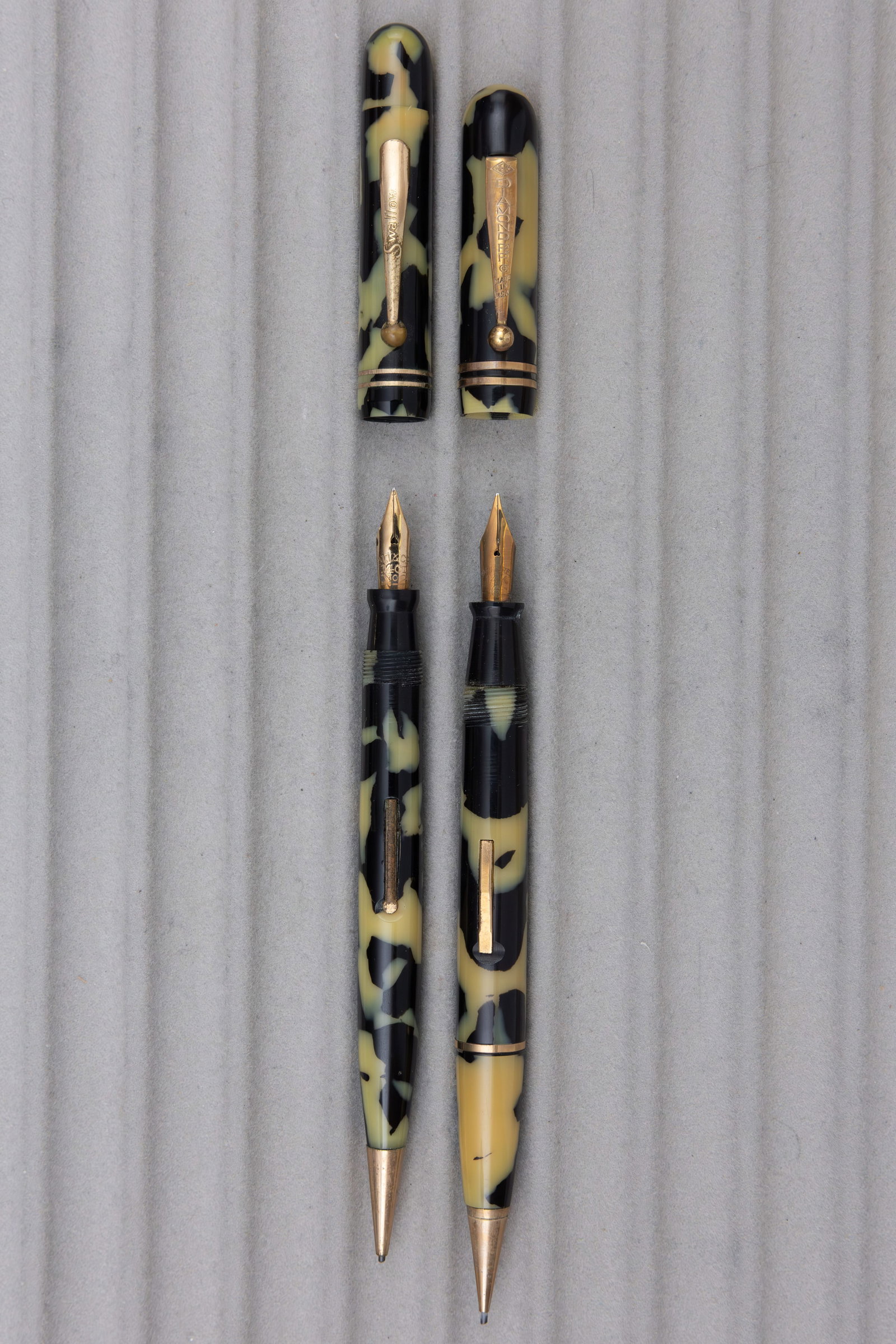 Mabie Todd Swan Swallow and Diamond Point Fountain Pen Combos - 3
