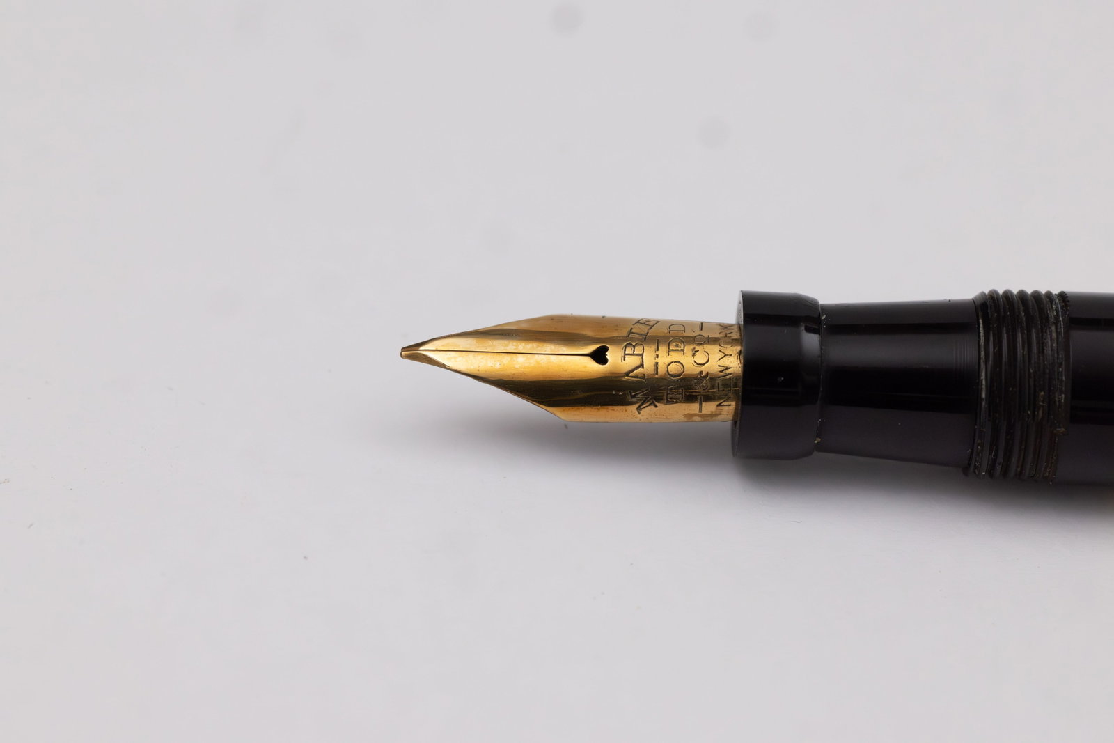 Mabie Todd Swan Gold Filled Ring Top Fountain Pen - 3