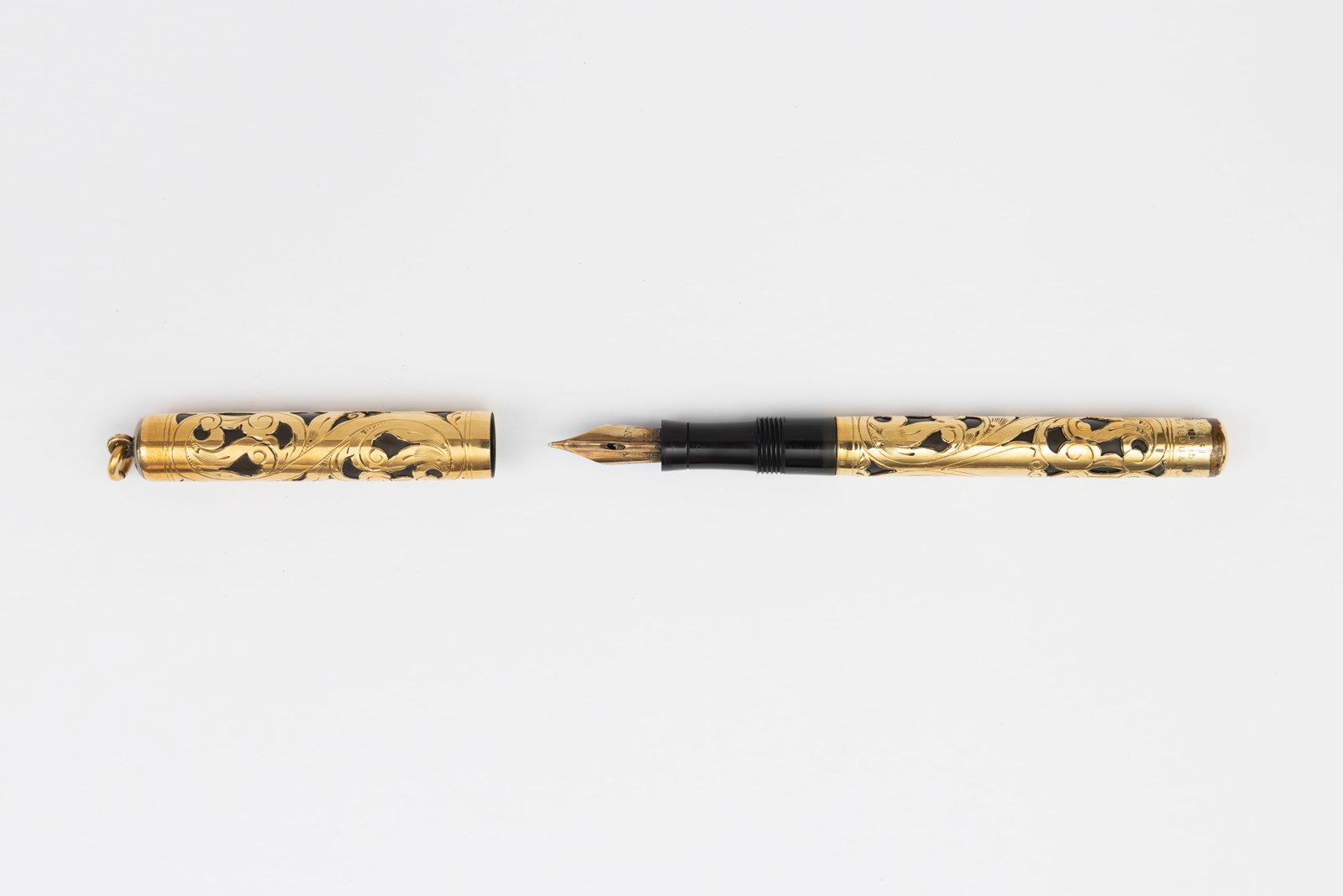 Mabie Todd Swan Gold Filled Filigree Safety Fountain Pen - 2