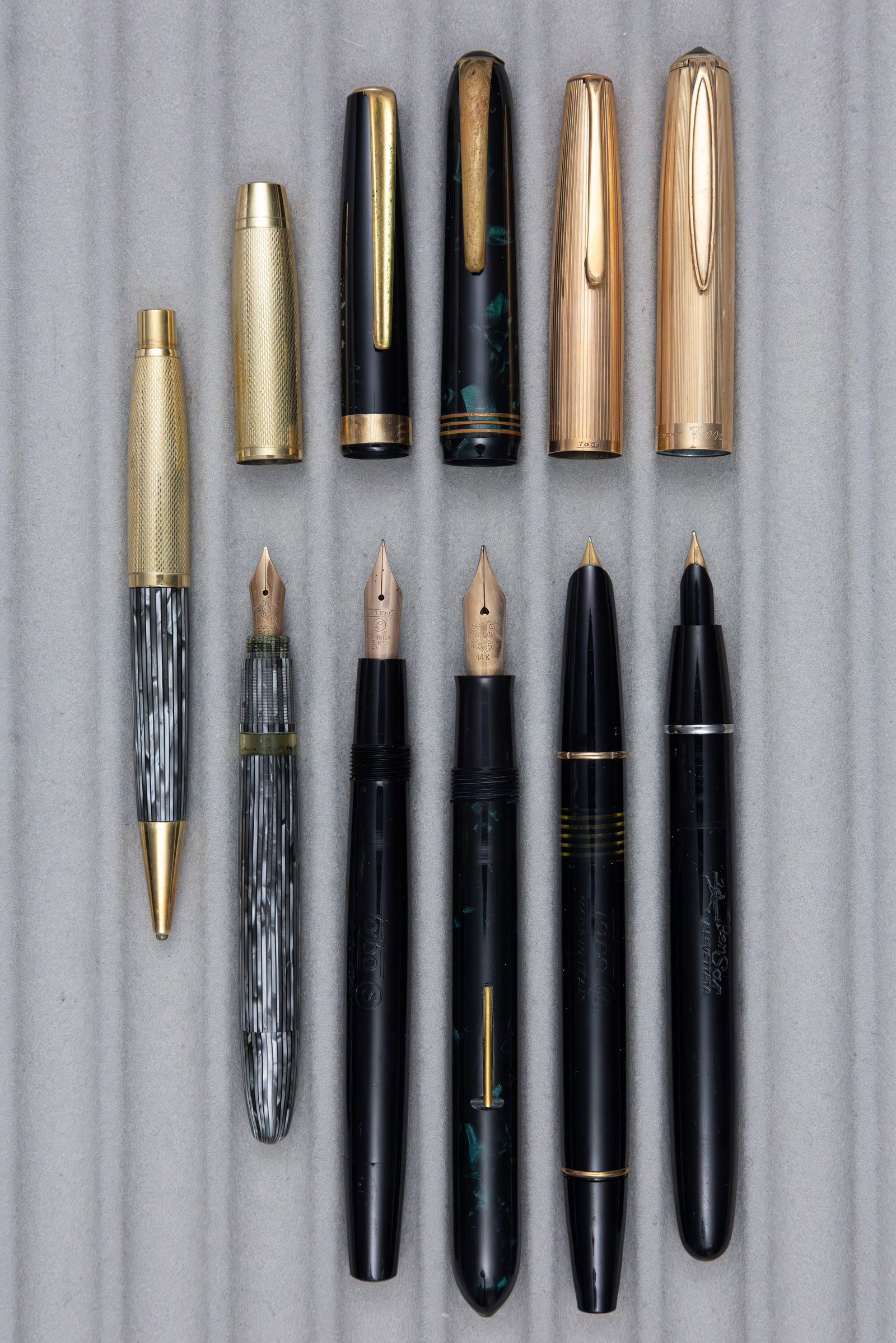 Italian Fountain Pens (6), Tabo, Penco, Pensar, 14K Gold Nibs - 2