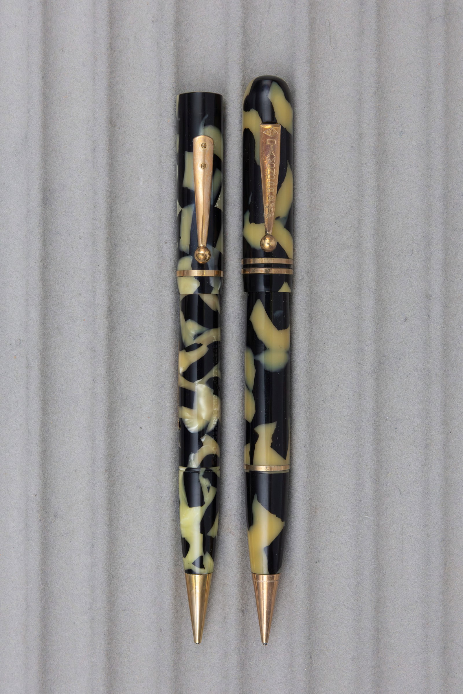 Diamond Point and Newark Fountain Pen Pencil Combos, Boxed - 2