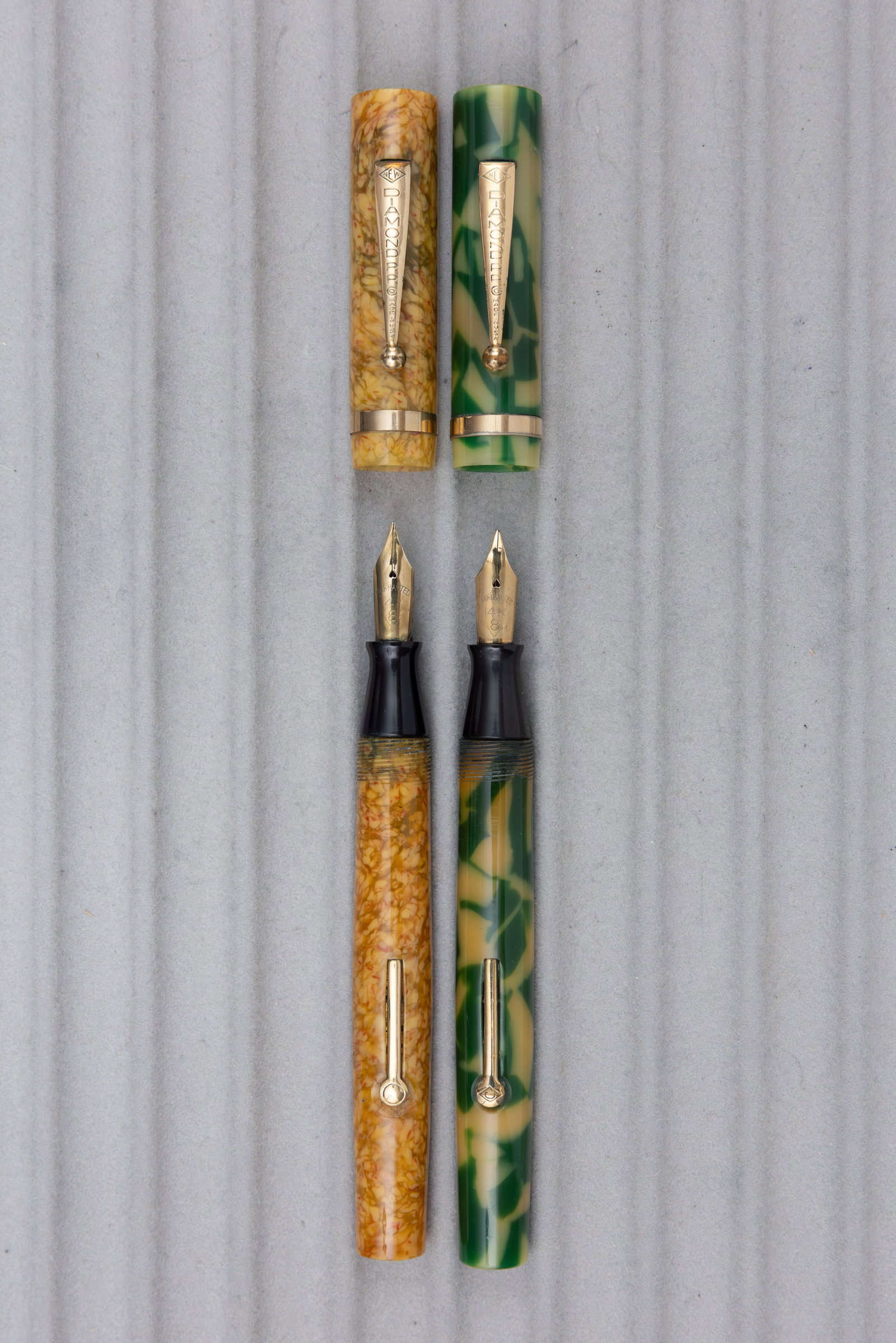 Diamond Point Oversized Flattop Fountain Pens - 2