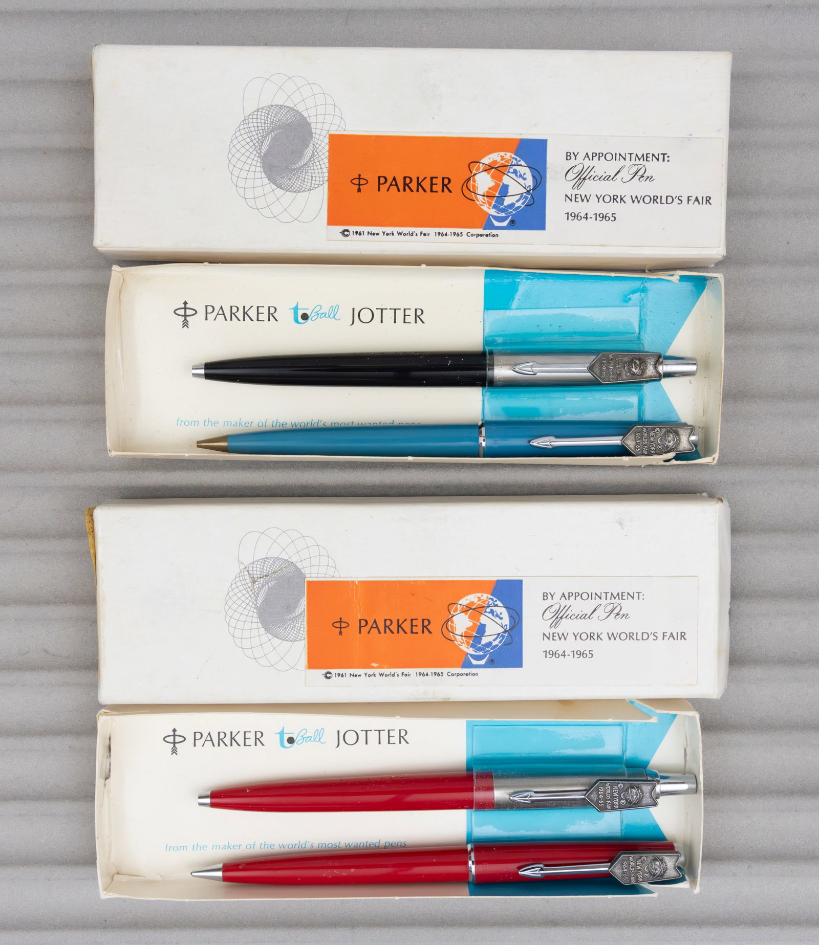 Parker Jotter Worlds Fair Ballpoint Pens and Pencils (4), Boxed (1 of 2)