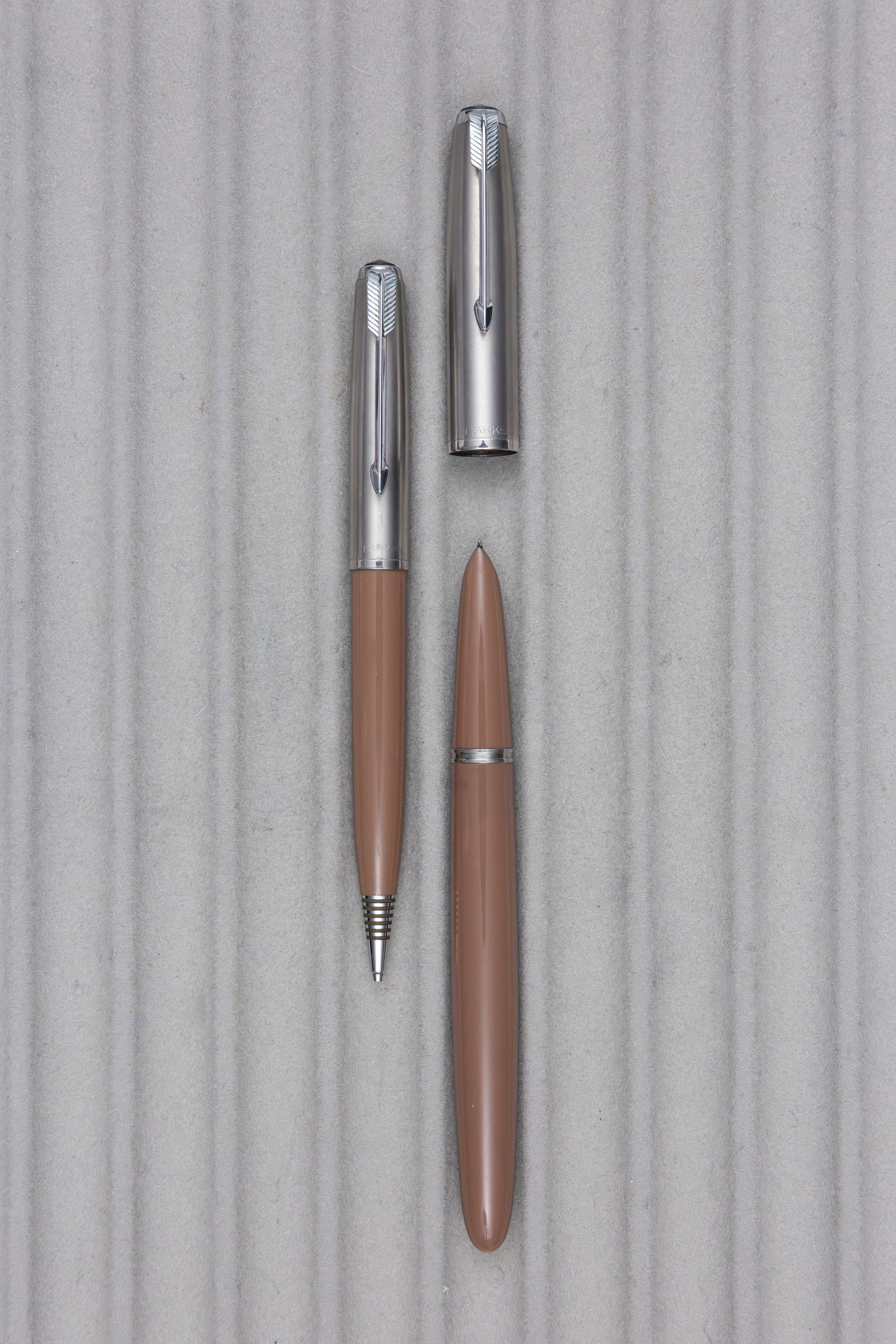 Parker 51 Demi Cocoa Lustraloy Cap Fountain Pen Set, Boxed - 3