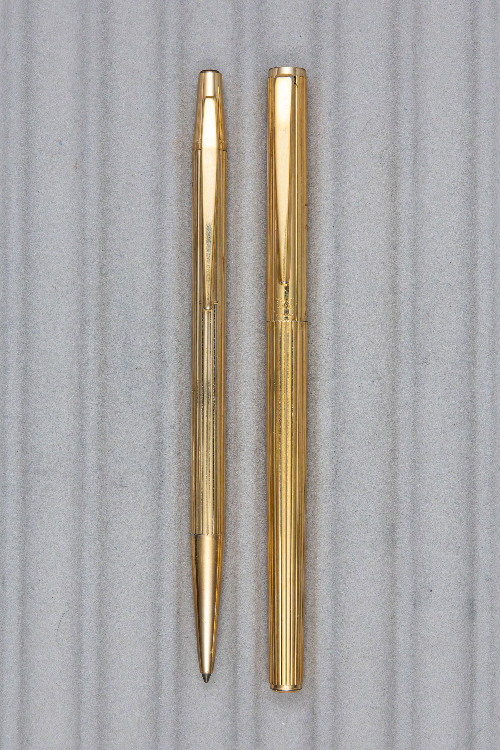 Montblanc Noblesse Gold Plate Rollerball and Ballpoint Pen Set (1 of 2)