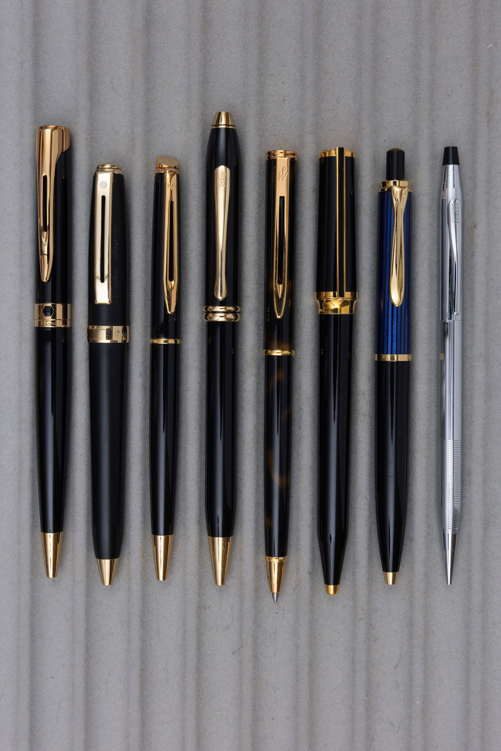 Cross, Pelikan, Sheaffer, ST Dupont and Waterman Ballpoint Pens (8) (1 of 1)