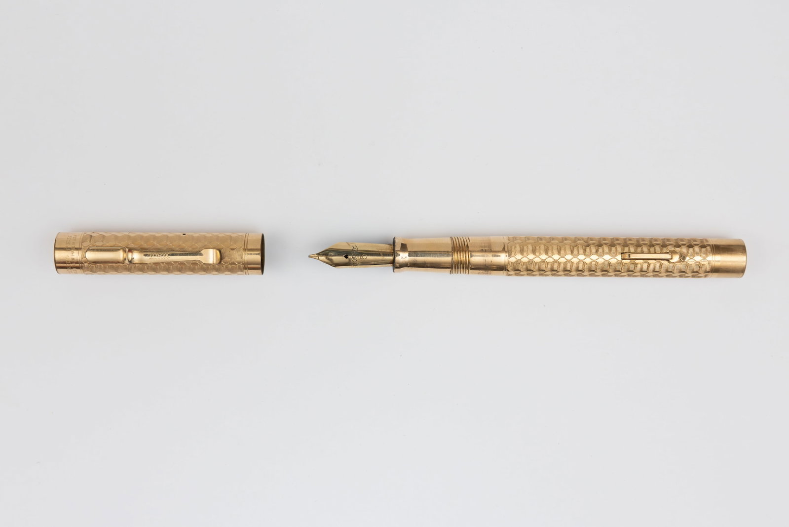 Wahl Eversharp 5 Size Zigzag Gold Filled Fountain Pen, Flawed - 2