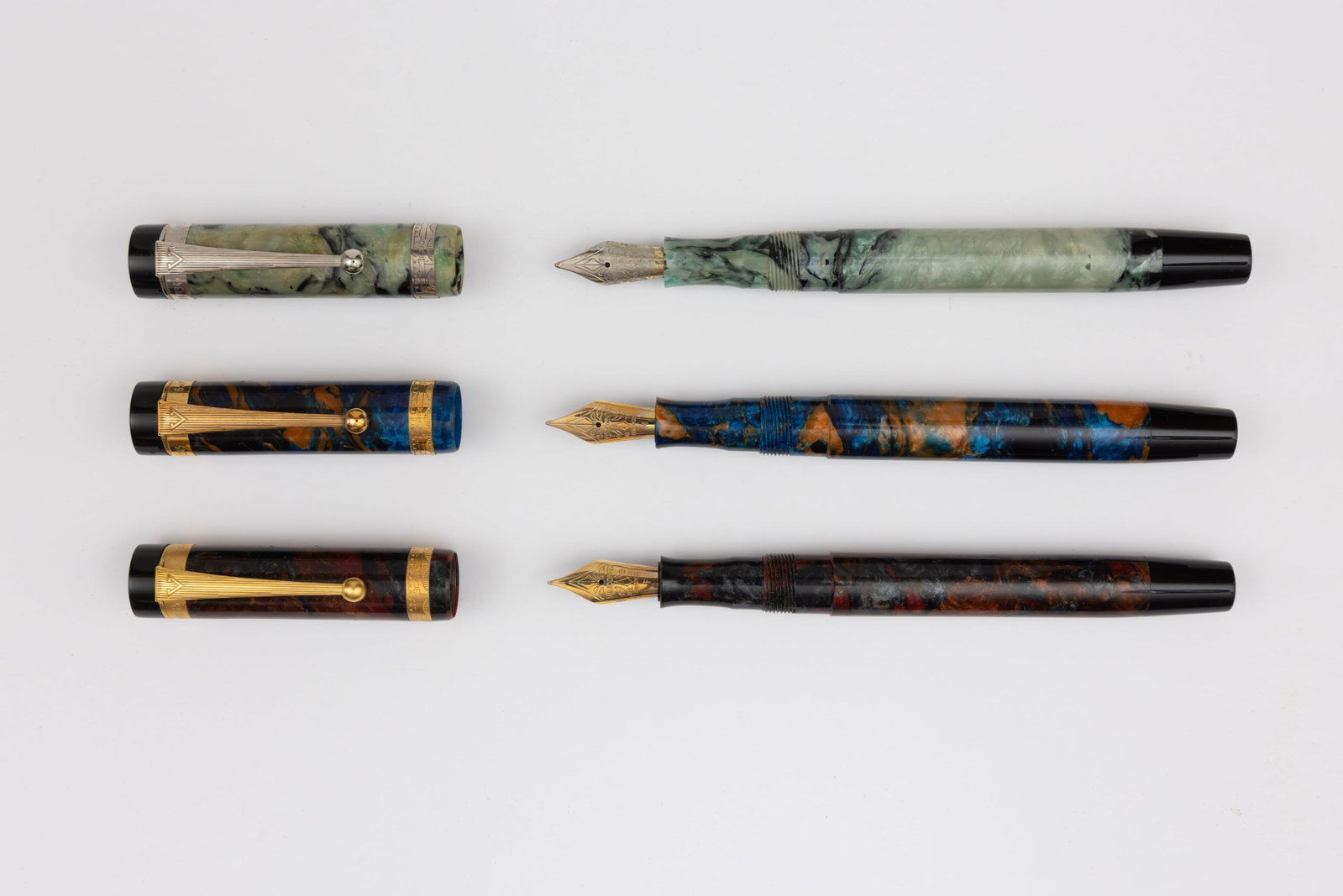 Visconti Ponte Vecchio LE Celluloid 3-Piece Fountain Pen Set, Boxed - 2