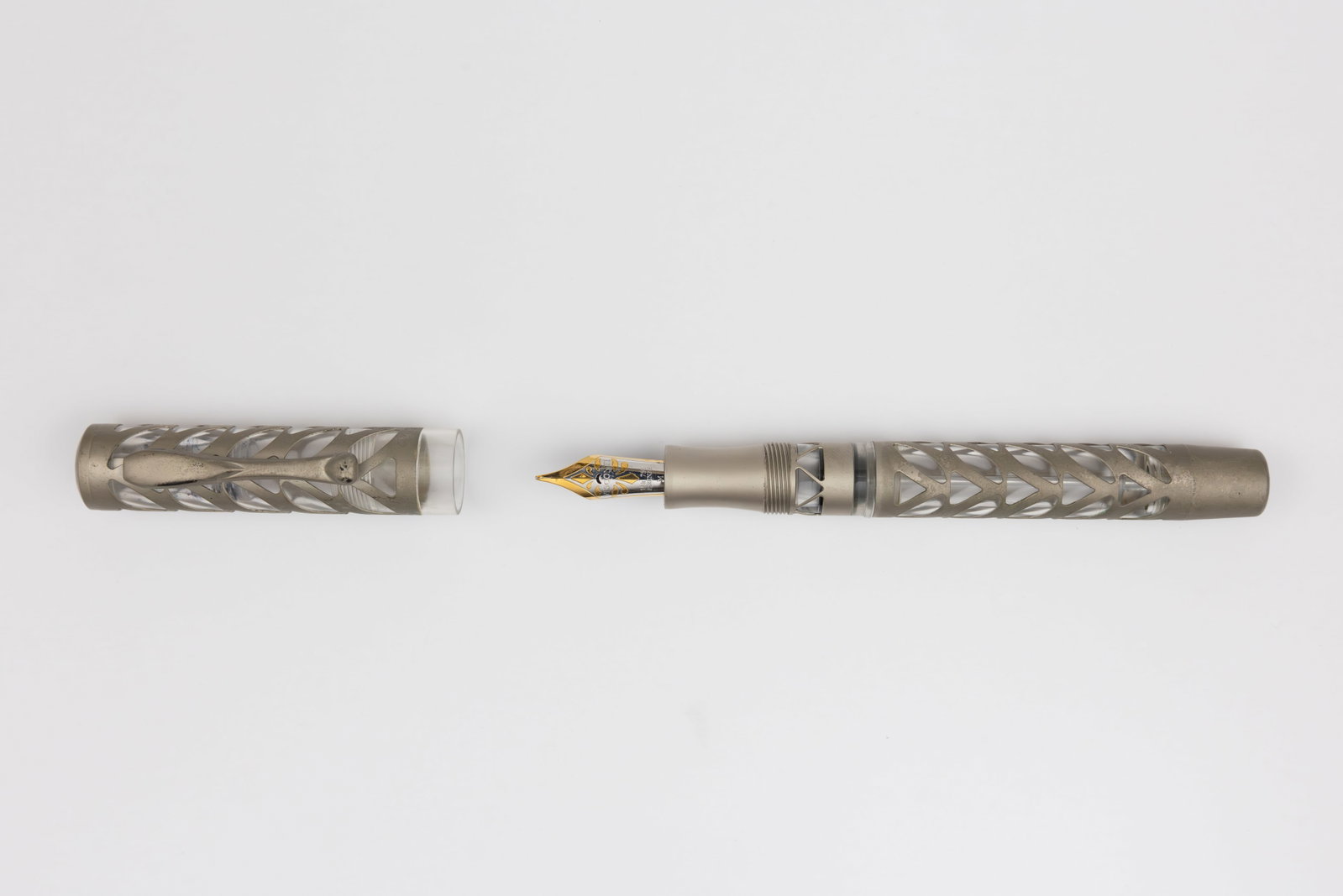 Visconti Titanium Skeleton Fountain Pen, Flawed - 2