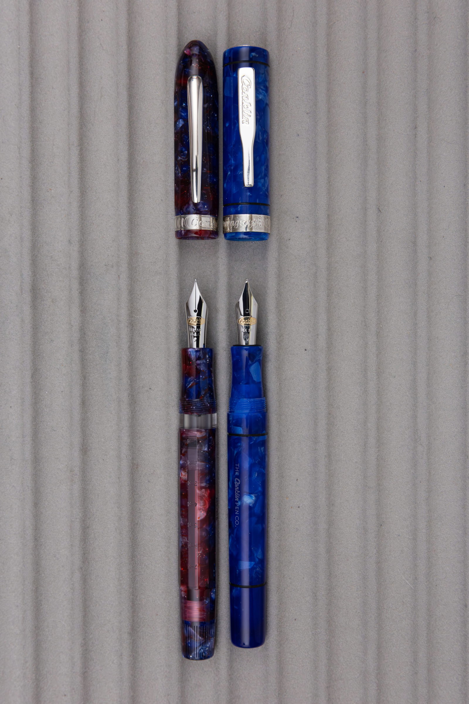 Conklin Duragraph and Nozac Fountain Pens, 14K Nibs - 2
