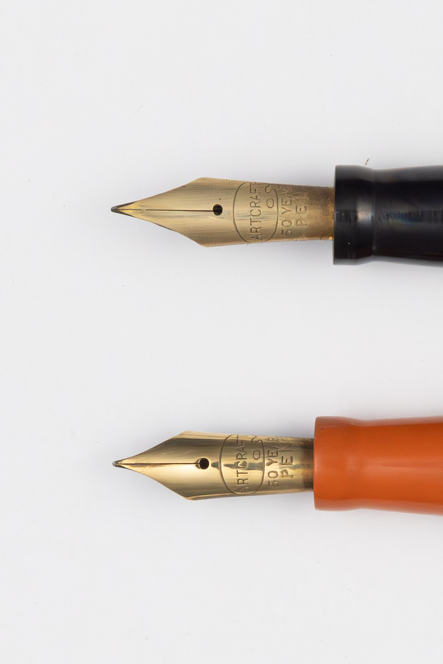 Artcraft Flattop and Tapered Fountain Pens (2), Org Stickers - 3