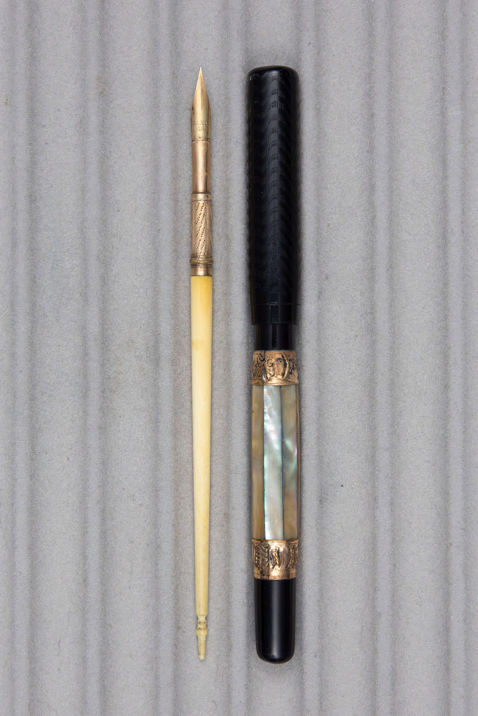 Aikin Lambert Dip Pen and Mother of Pearl Fountain Pen (1 of 2)
