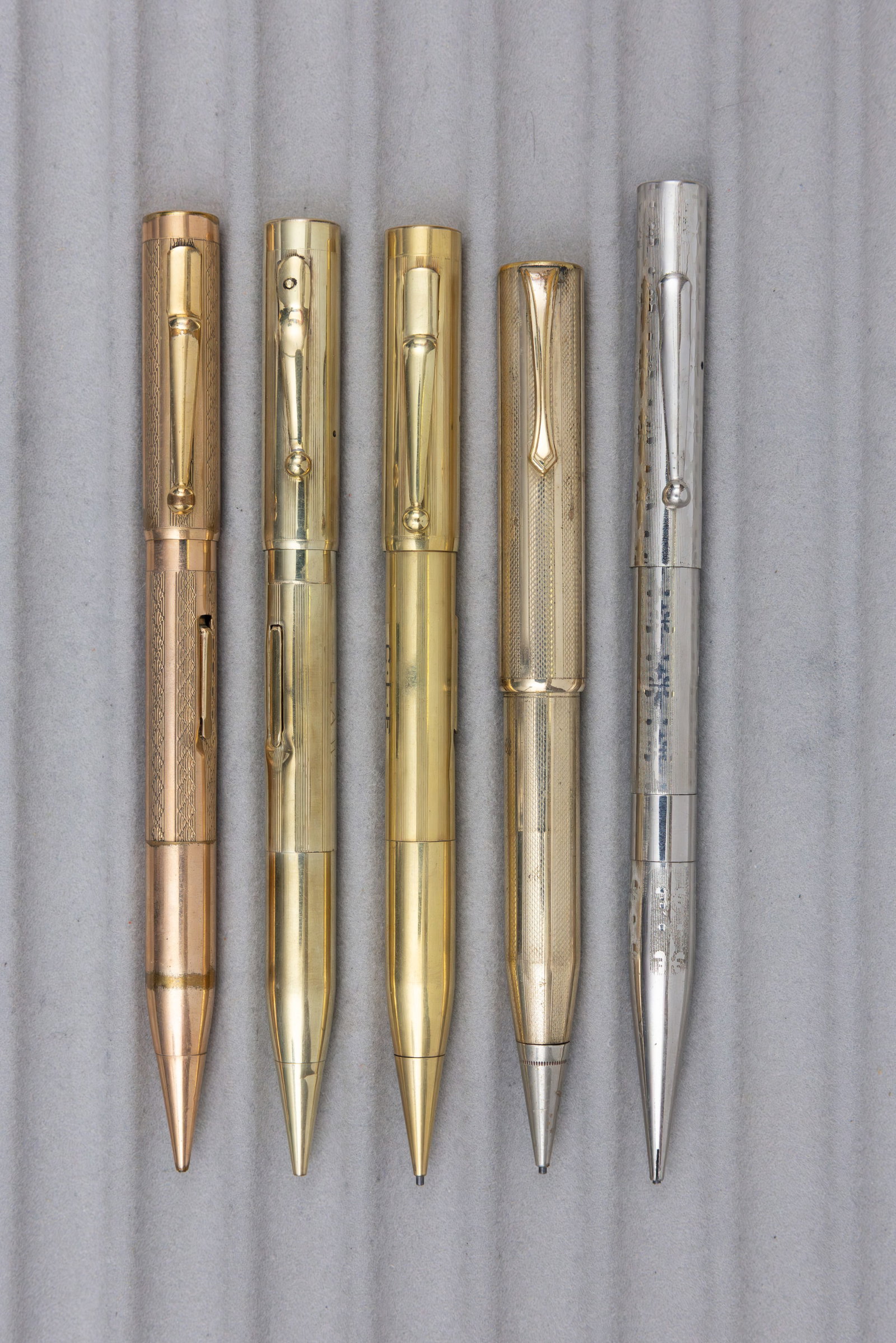 Assorted Gold Filled Fountain Pen Pencil Combinations (5) (1 of 2)