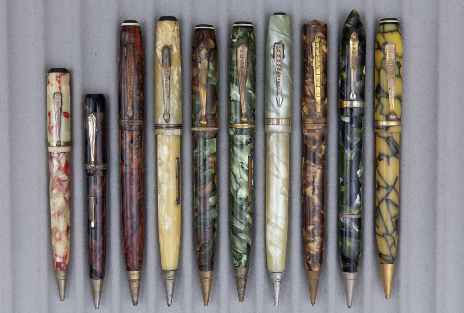 Assorted Marbleized Fountain Pen Pencil Combinations (10), Lot C (1 of 2)