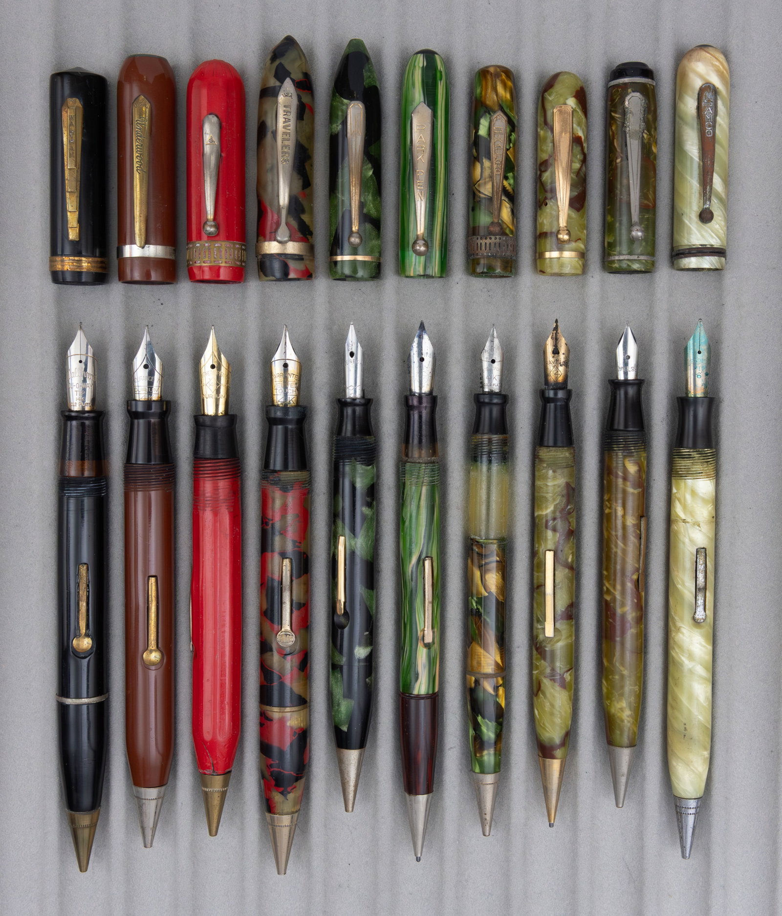 Assorted Marbleized Fountain Pen Pencil Combinations (10), Lot B - 2