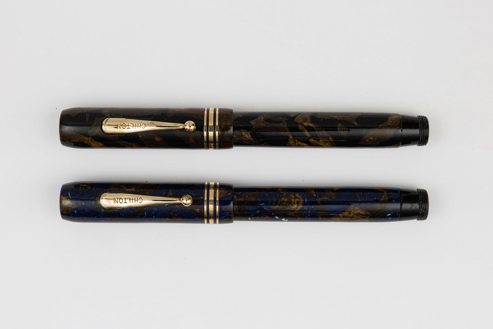 Chilton Long Island 37 Turquoise, 47 Black/Bronze Fountain Pens (1 of 3)