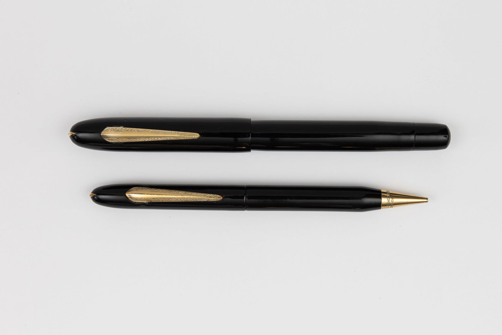 Chilton Golden Quill Black Fountain Pen, Pencil Set (1 of 4)