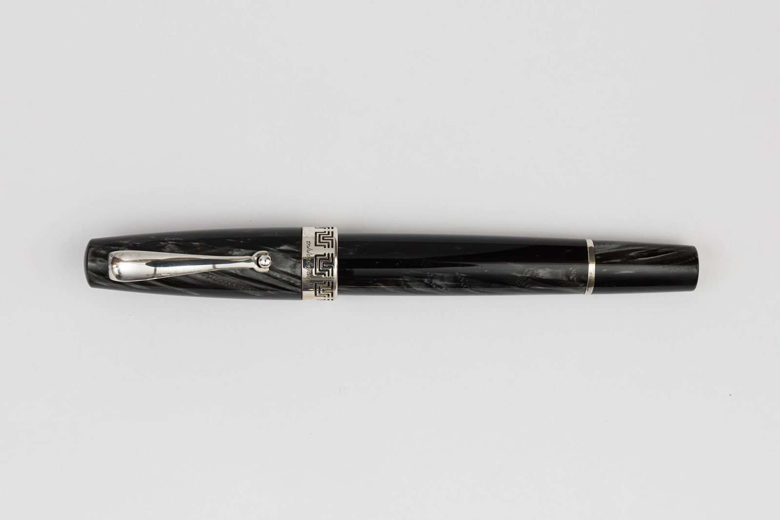 Montegrappa Historia Grey Marble Sterling Silver LE Fountain Pen, BB Nib (1 of 3)