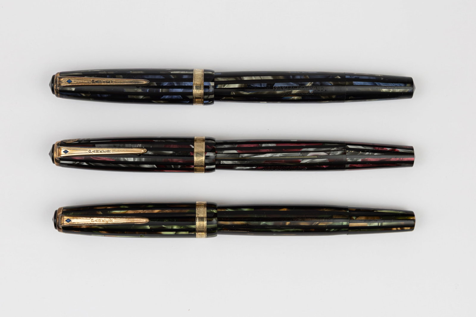 Parker Duofold Senior Laidtone Fountain Pen Collection (3) (1 of 3)