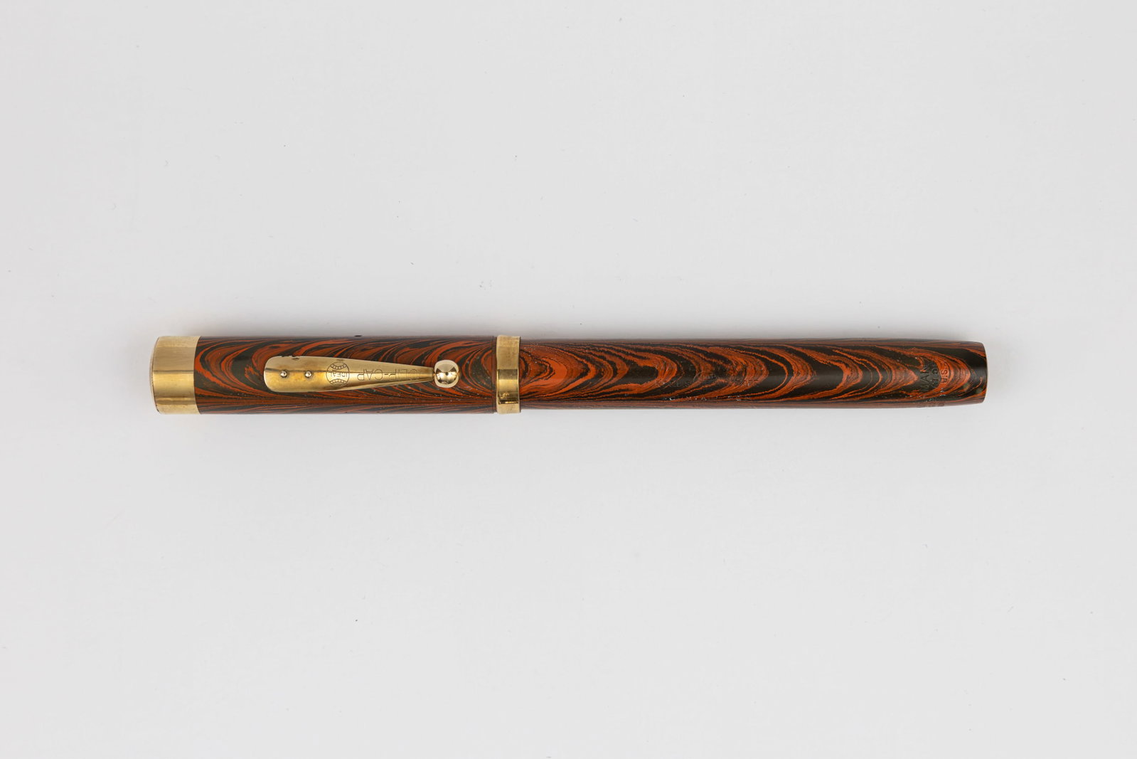 Waterman 55 Red Ripple Fountain Pen Gold Filled Crown (1 of 3)