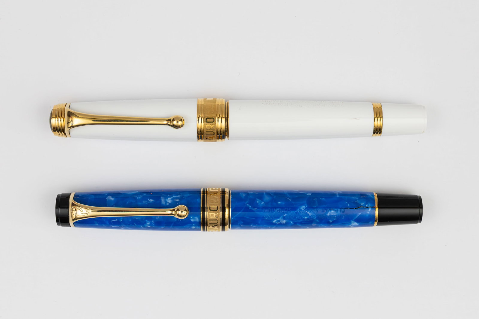 Aurora Bicentennial Italian Flag & Mare Optima LE Fountain Pens, Flawed (1 of 3)