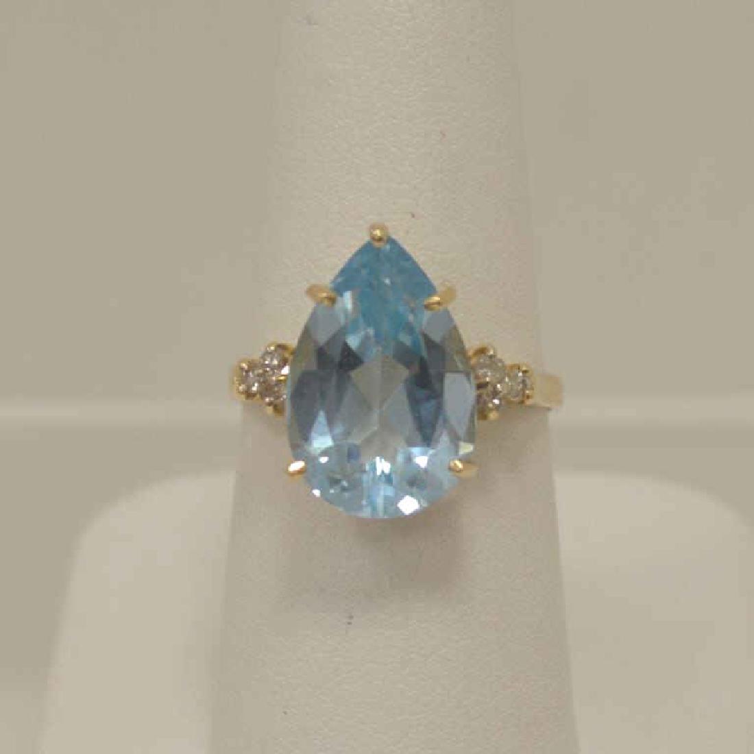 14kt yellow gold blue topaz ring (1 of 5)