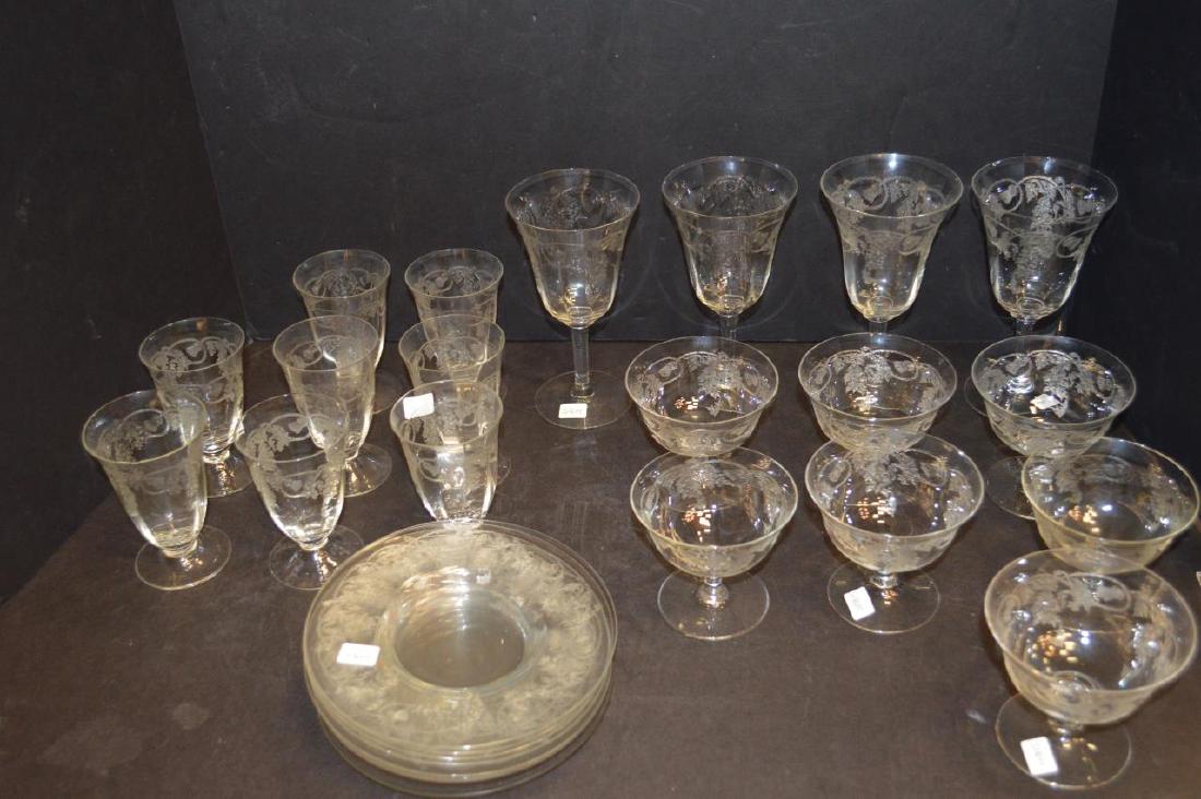 Group Of Etched Stemware (1 of 3)