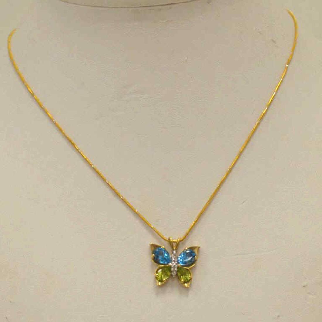 14kt yellow gold butterfly pendant (1 of 3)