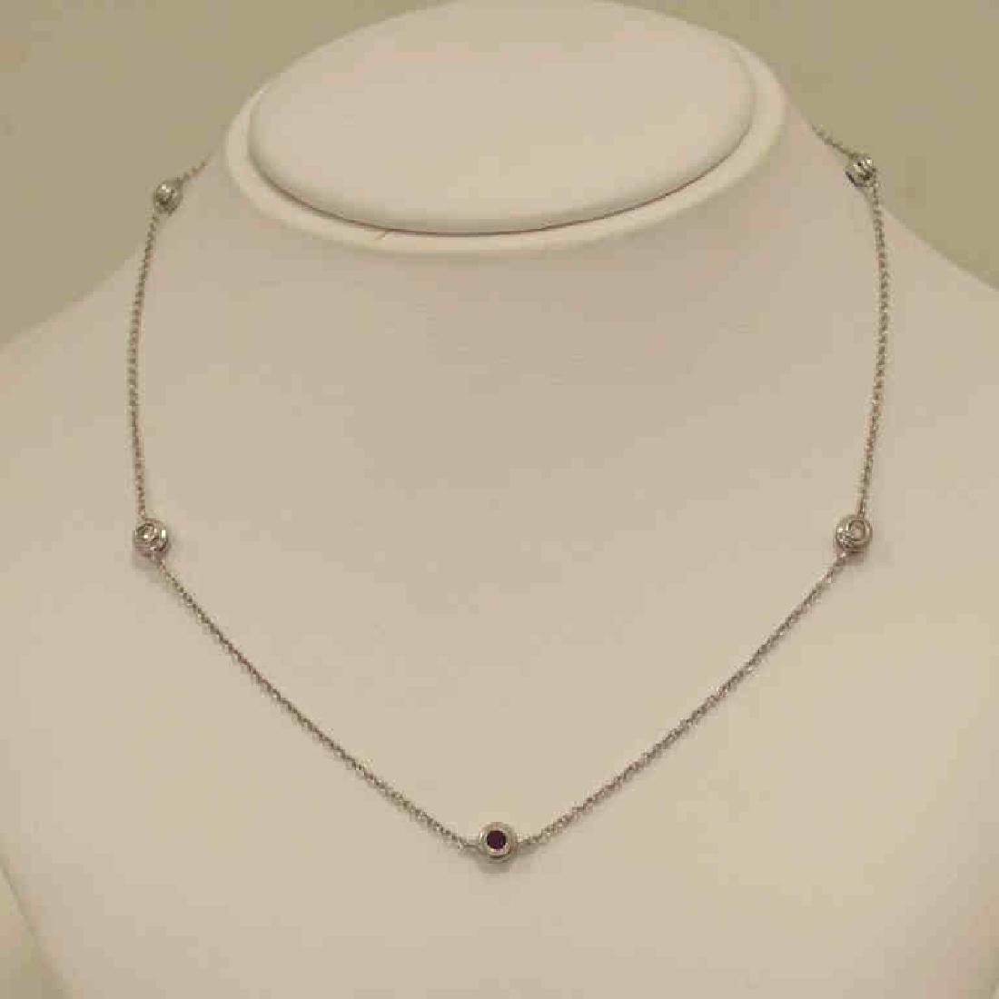 14kt ruby and diamond by the yard necklace (1 of 4)