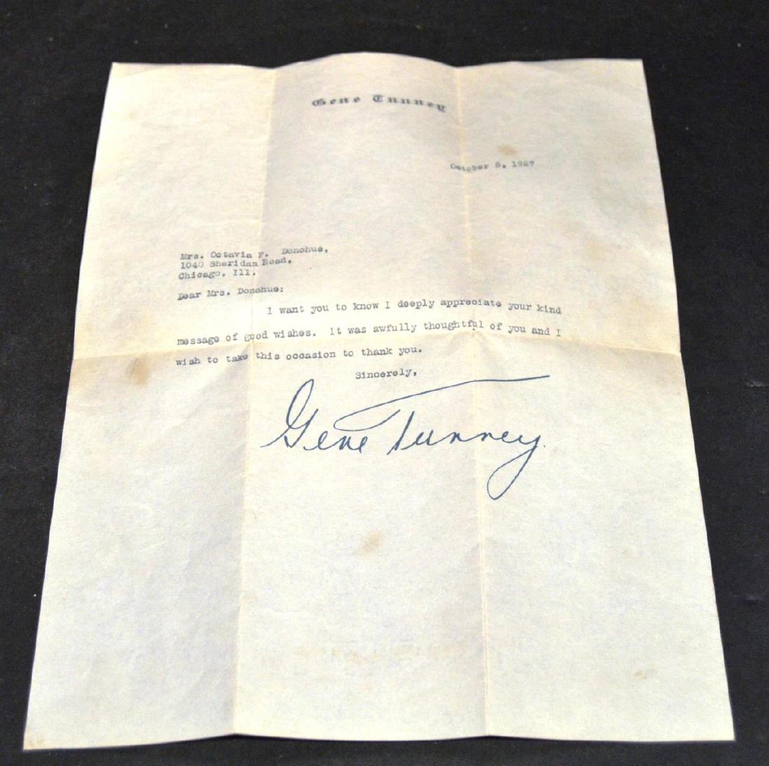 Gracious Typed Letter Signed by Gene Tunney (1 of 3)