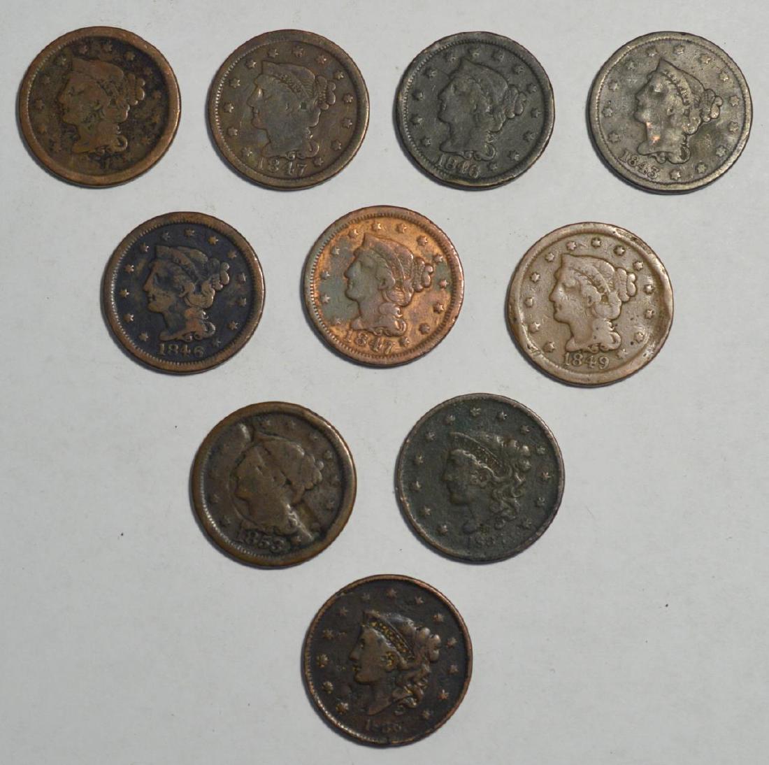 10pc Pre 1860 Large Cents Circulated (1 of 2)