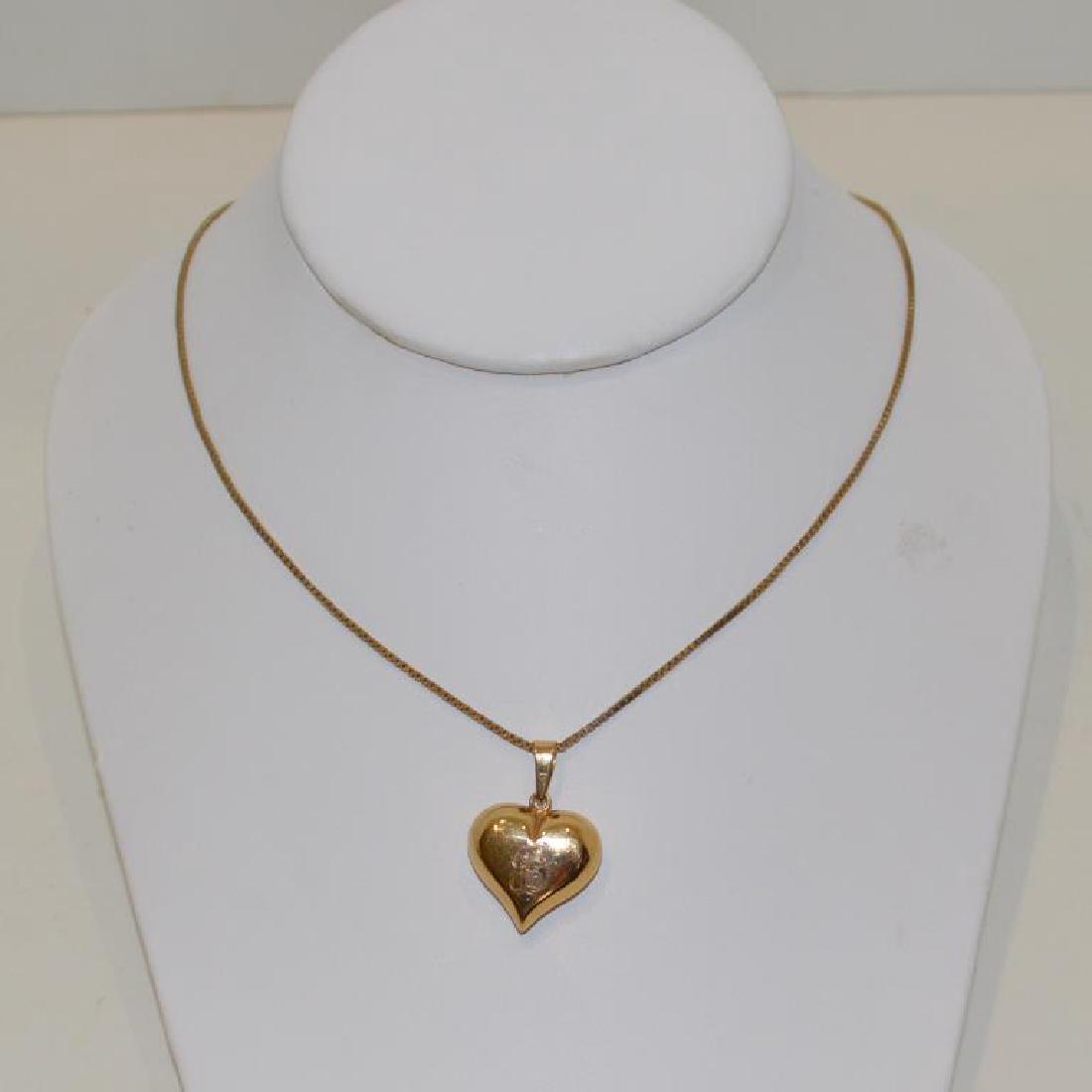 14kt Gold Pendant EB Eva Braun Butterfly Monogram (1 of 3)