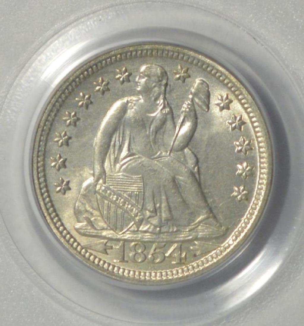 1854 Arrows Liberty Seated Dime PCGS MS 63 (1 of 3)