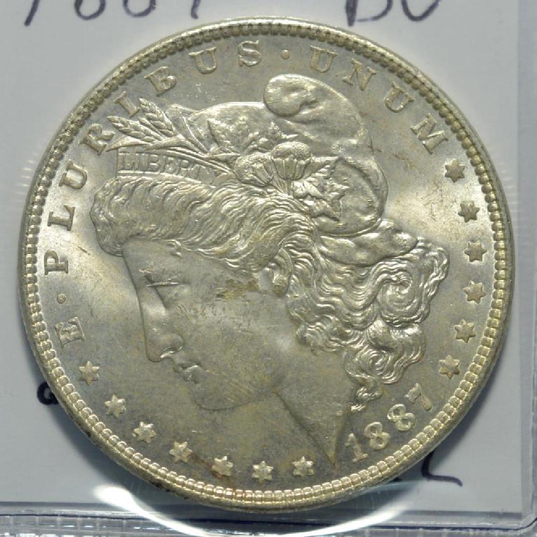 1887 Morgan Silver Dollar BU (1 of 3)