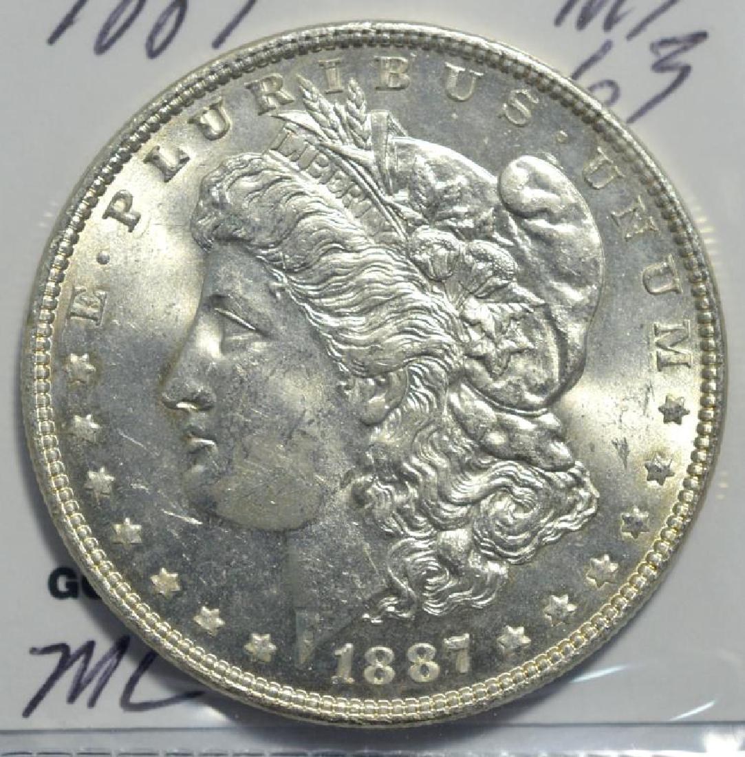 1887 Morgan Silver Dollar MS 63 (1 of 3)
