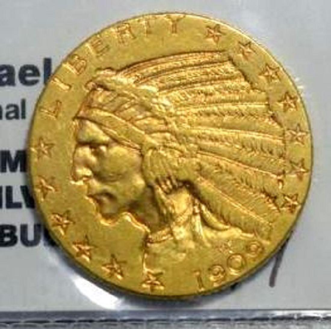 1909 $5 Indian Head Gold Half Eagle XF+ (1 of 3)