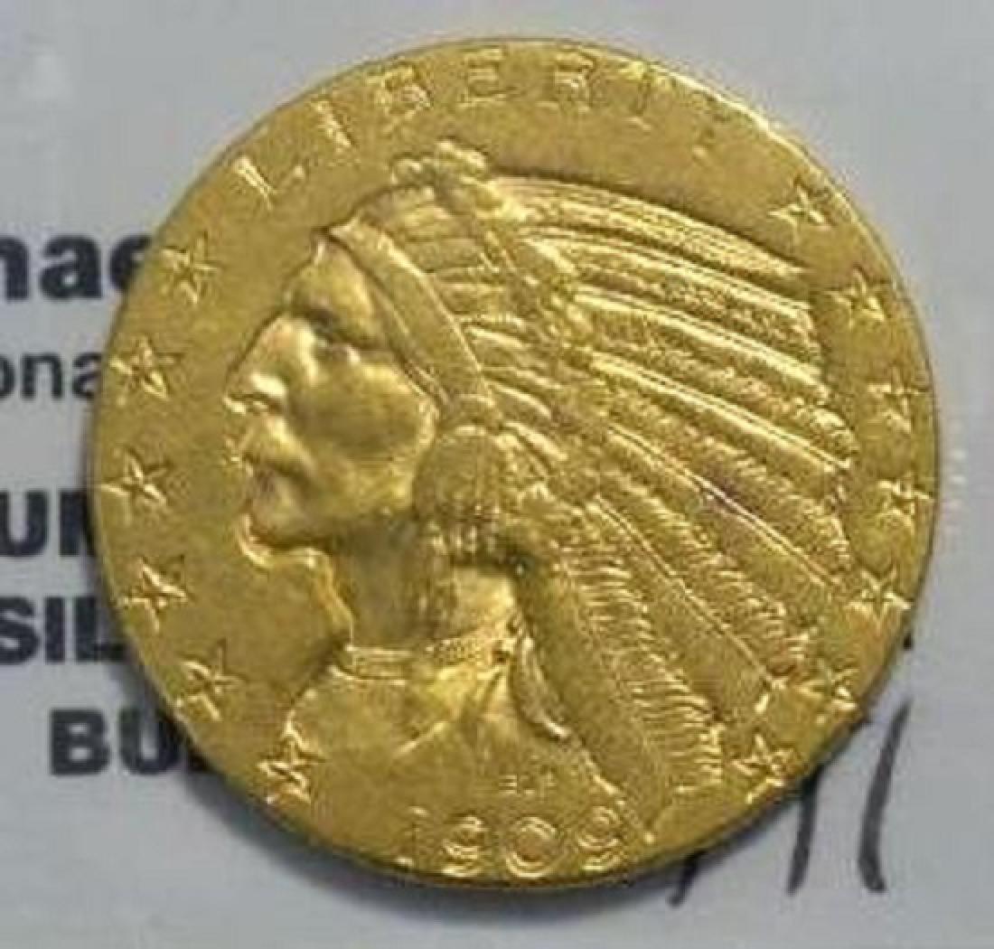 1909-D $5 Indian Head Gold Half Eagle XF (1 of 3)