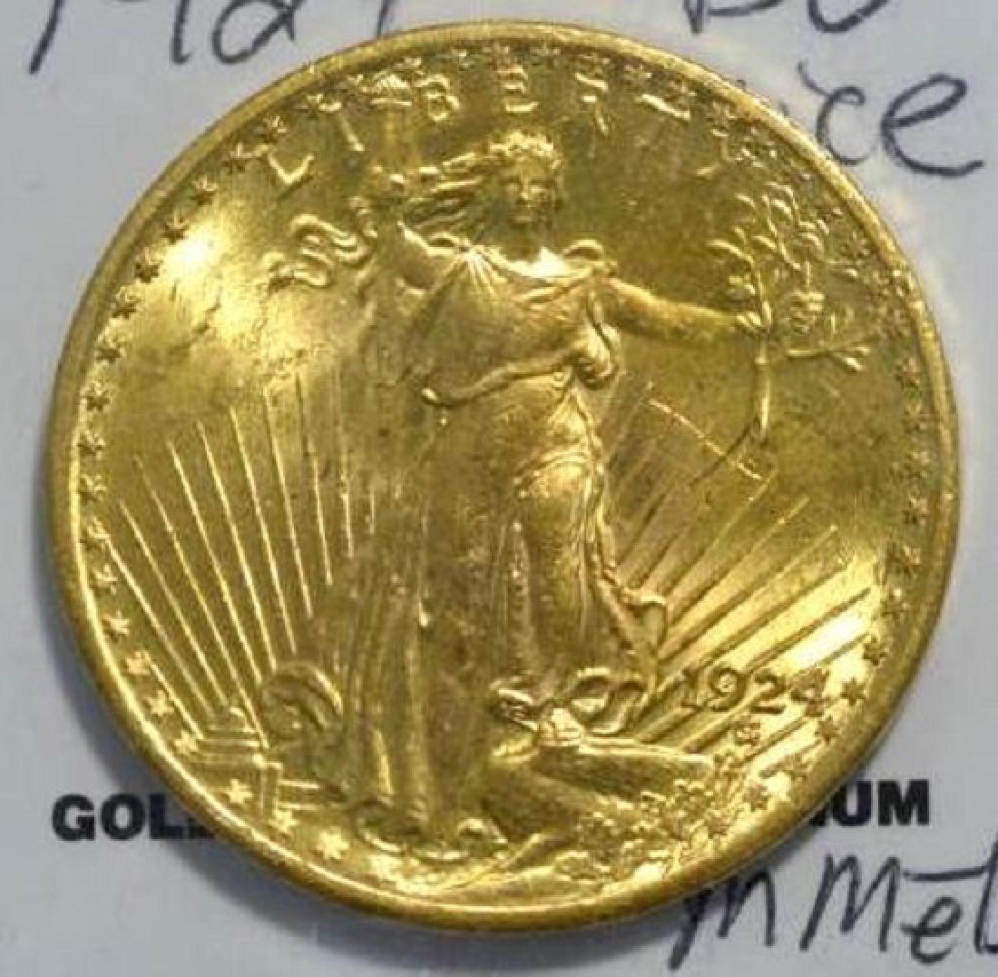 1924 $20 Saint Gaudens Gold Double Eagle BU (1 of 3)