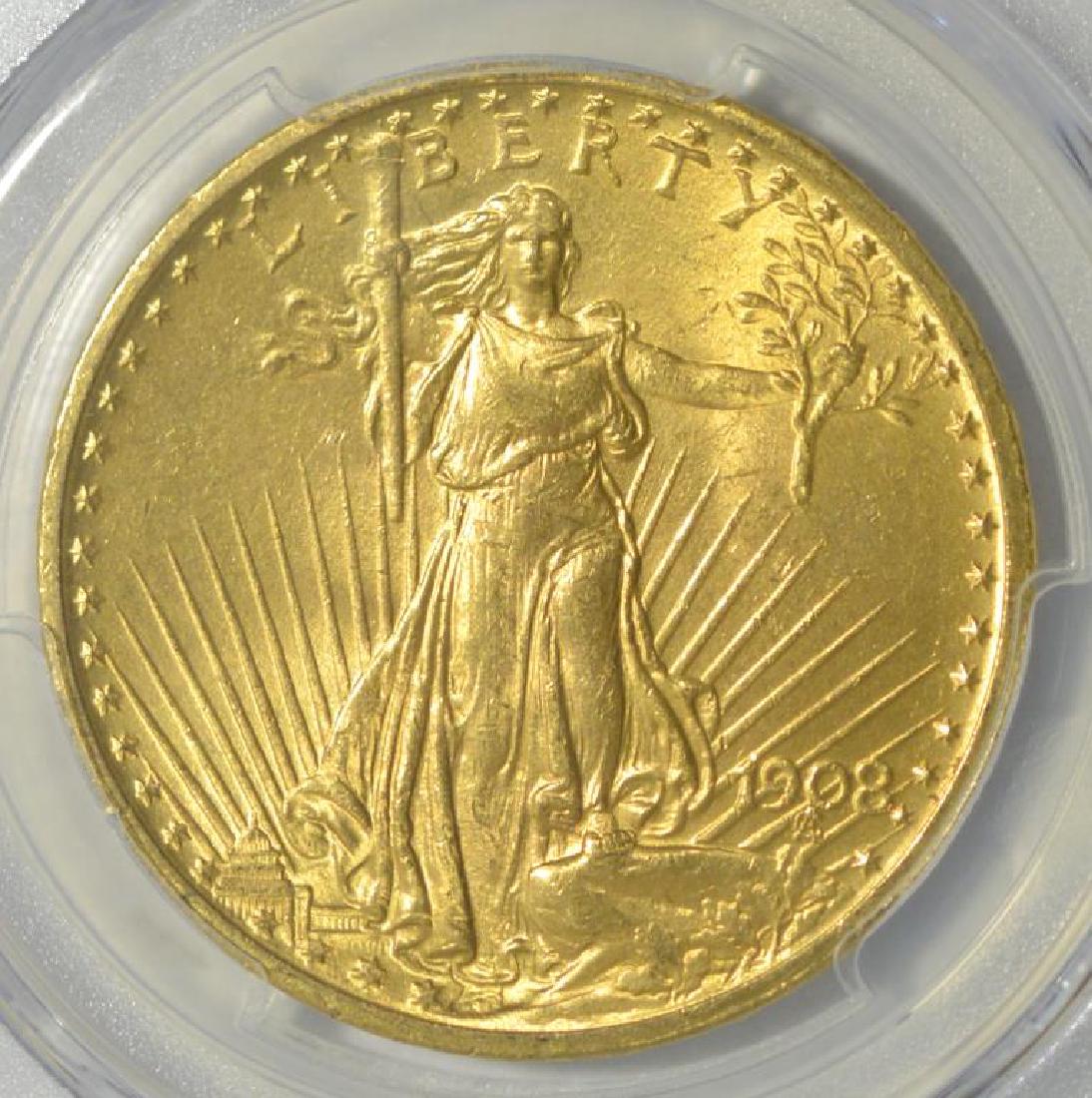 1908 NM G$20 Saint Gaudens Double Eagle PCGS MS 65 (1 of 3)