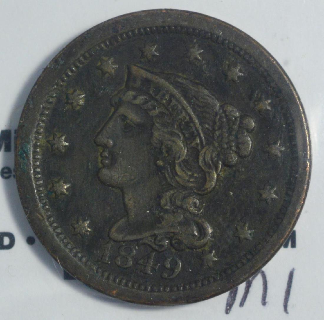 1849 Large Cent Fine Condition (1 of 3)
