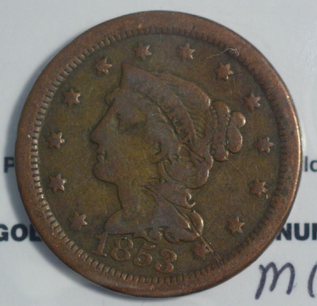 1853 Large Cent Fine (1 of 3)