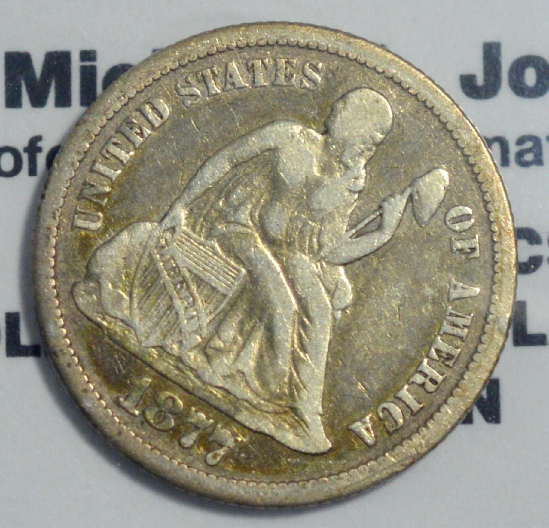 1877-CC Seated Liberty Dime Fine (1 of 3)