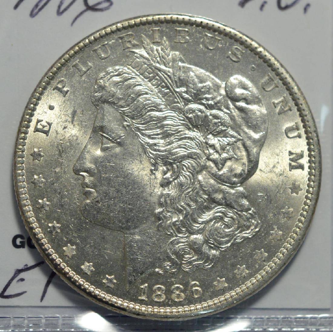 1886 Morgan Silver Dollar BU (1 of 3)